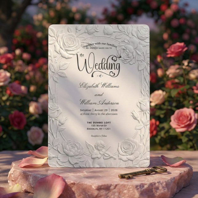 Romantisk Regency-era Cupid-violinist Bröllop Inbjudningar (Skapare uppladdad)