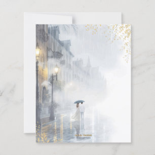 Romantisk regnrock - Elegant Stationery Papper