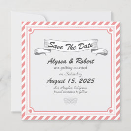 Romantisk Retro-design Spara datumkortet Spara Datumet