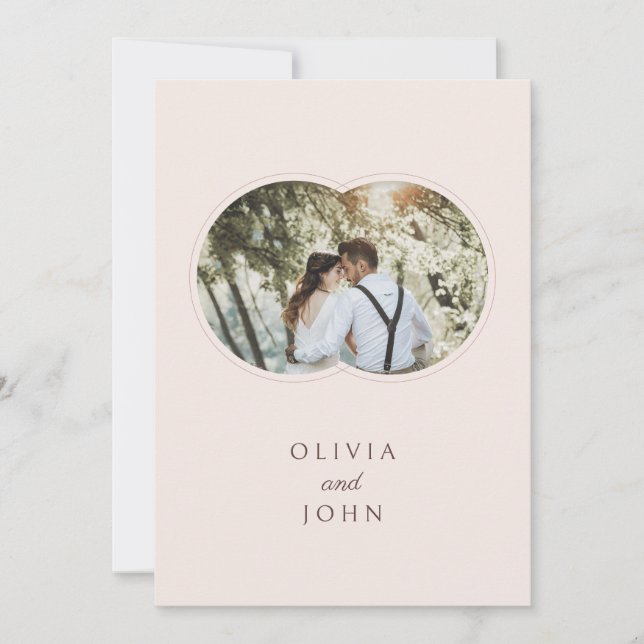 Romantisk ringfoto bröllopsinbjudan inbjudningar (Framsida)