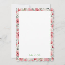 Romantisk Ro i Soft Rosa & Grönts Stationery Inbjudningar