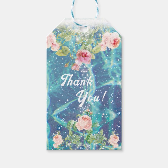 Romantisk ro och gnistor tack presentetikett (Framsidan)