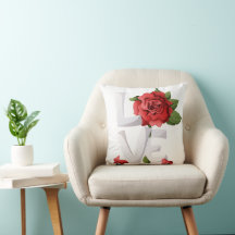 Romantisk Röd Ros Kärlek Typografi Botanisk