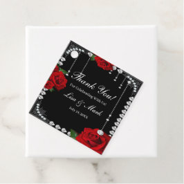 Romantisk Röd ros och diamanter Gåvor Etiketter