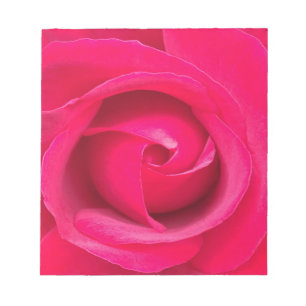 Romantisk röd rosa ros anteckningsblock