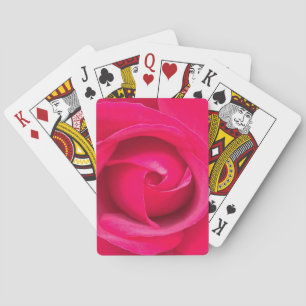 Romantisk röd rosa ros casinokort