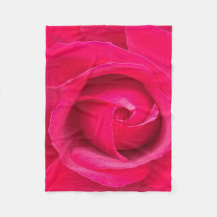 Romantisk röd rosa ros fleecefilt