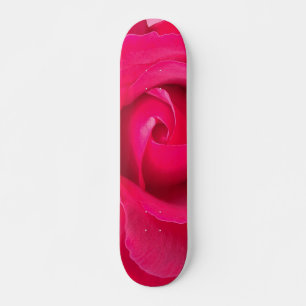 Romantisk röd rosa ros old school skateboard bräda 18 cm