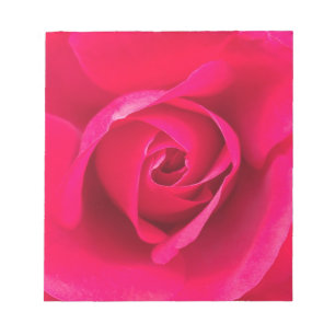 Romantisk röd rosa ros v2 anteckningsblock