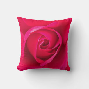 Romantisk röd rosa ros v2 kudde