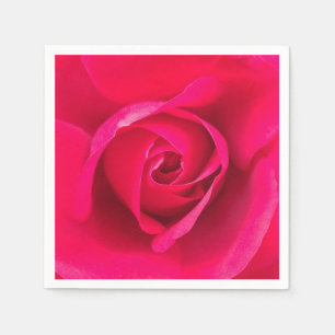 Romantisk röd rosa ros v2 pappersservett