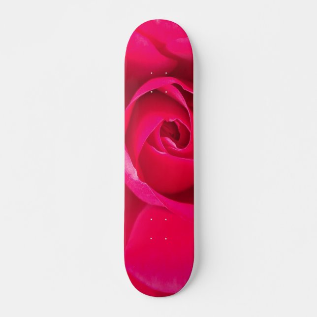 Romantisk röd rosa ros v2 skateboard bräda 20 cm (Framsida)