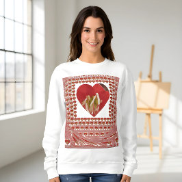 Romantisk rödblommig hjärtdesign 4 Speciella insla T Shirt
