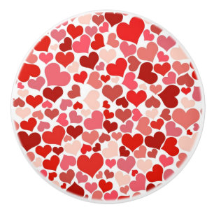 Romantisk rödRosa Heart Kärlek Valentine Knopp