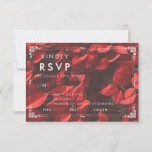 Romantisk Ros | Blommig Elegant Redigerbar Rsvp-Ko