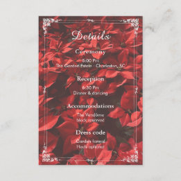 Romantisk Ros | Blomsterdetaljer Redigerbar Bröllo Tilläggskort