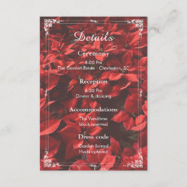 Romantisk Ros | Blomsterdetaljer Redigerbar Bröllo Tilläggskort