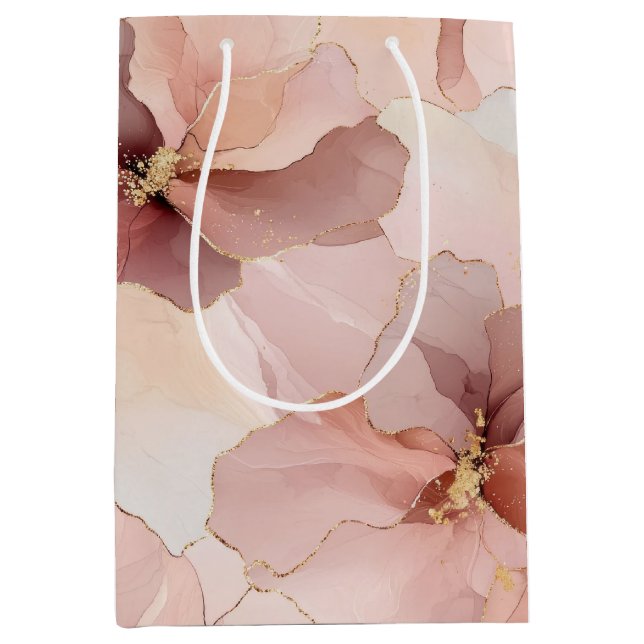 Romantisk Ros Rodblommig Rosa Guld Blomma (Framsidan)