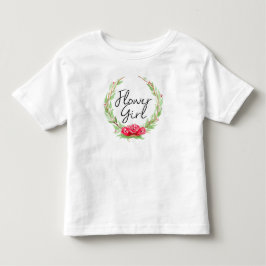 Romantisk Ros Vattenfärgskrans | Blomsterflicka T-shirt