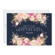 Romantisk Rosa  blommor Blå Bröllop