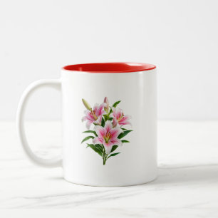 Romantisk Rosa Blomsterbukett Mugg