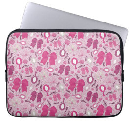 Romantisk Rosa Bows och Ro Laptop Fodral