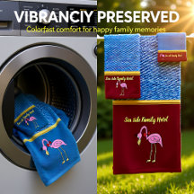 Romantisk Rosa Flamingos med denim struktur .red