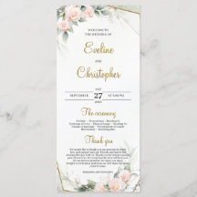 Romantisk Rosa Greenery Foliage Guld Ram