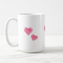 Romantisk Rosa Hearts design - centrerat ljus Burk
