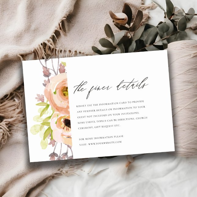 ROMANTISK ROSA, LILA, BLUE BLOMMIGT INFORMATION INBJUDNINGAR (Skapare uppladdad)