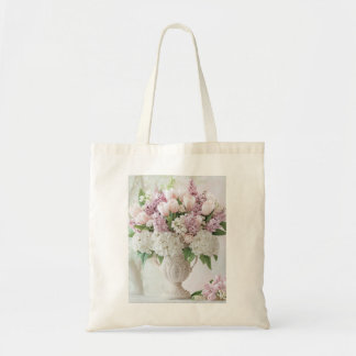 Romantisk Rosa Lilac och White Hydrangea Tote Bag Tygkasse