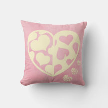 Romantisk Rosa och Cream Hearts Alla hjärtans dag