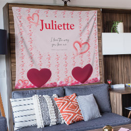 Romantisk Rosa och Red Heart Valentines tekoni