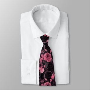 Romantisk Rosa och svart gotiic Ro Slips