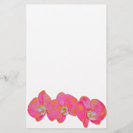 Romantisk Rosa Orchid vattenfärgsmålning Brevpapper