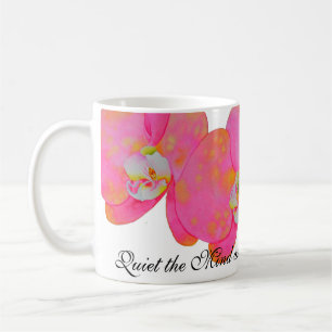 Romantisk Rosa Orchid vattenfärgstropiska blommigt Kaffemugg