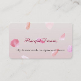 Romantisk Rosa  Ro Petal Blommigt Visitkort