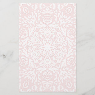 Romantisk Rosa Snöre Blommigt Stationery Brevpapper