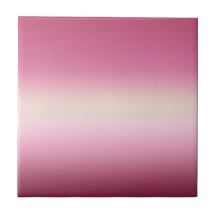 Romantisk Rosa & Söt Ivory Cream Gradient Ombre Kakelplatta