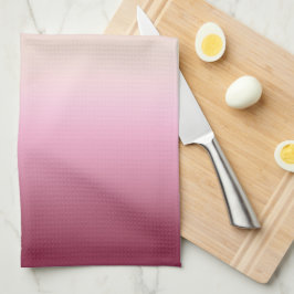 Romantisk Rosa & Söt Ivory Cream Gradient Ombre Kökshandduk