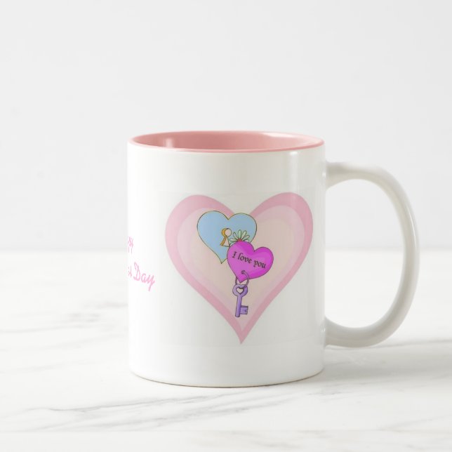Romantisk Rosa Valentines Mugg (Höger)