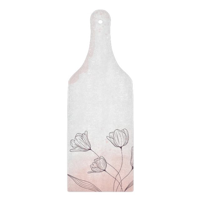 Romantisk Rosa Watercolor Blommigt (Framsidan)