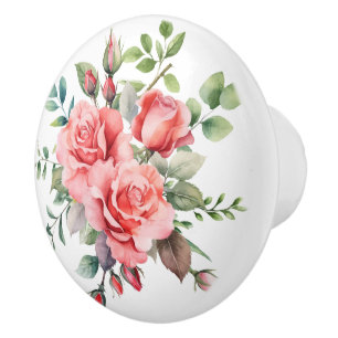 Romantisk Rosa Watercolor Ro Knopp
