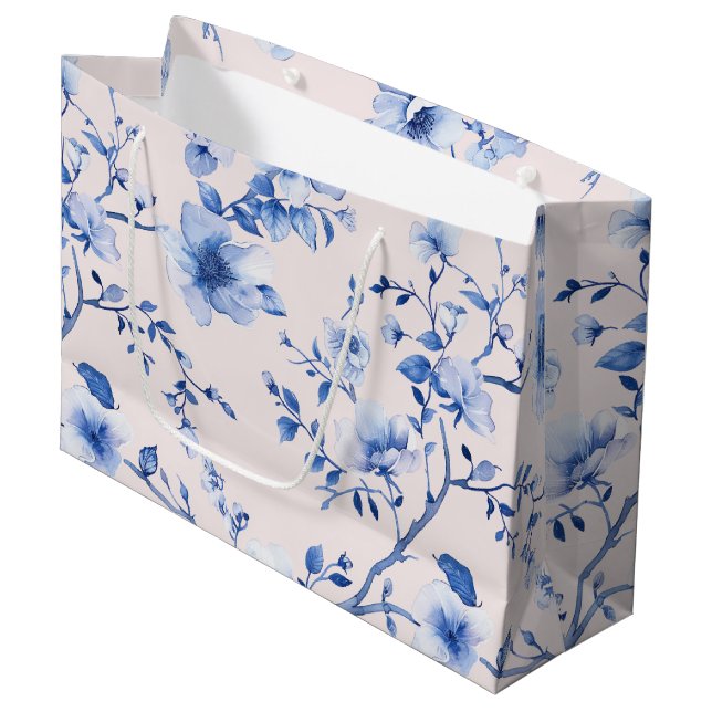 Romantisk Rosablå Blommig Bröllopsdusch (Framsidan Vinklad)