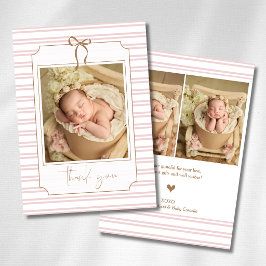 Romantisk Rosastrimmig Guldslinga Baby Foto  Meddelande