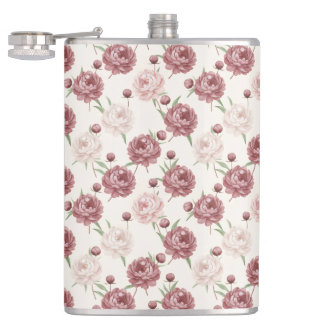 Romantisk rosé & burgunder peony blomster mönster fickplunta