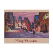 Romantisk Rothenburg Tauber Tyskland i vinter