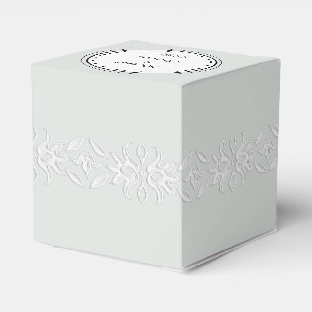 Romantisk rustik grönt Bröllop Presentaskar (Baksidan Sidan)