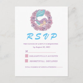 Romantisk Sagohavfrue RSVP Vykort