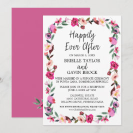 Romantisk Sagokrans Bröllopsflykt Mottagning Inbjudningar